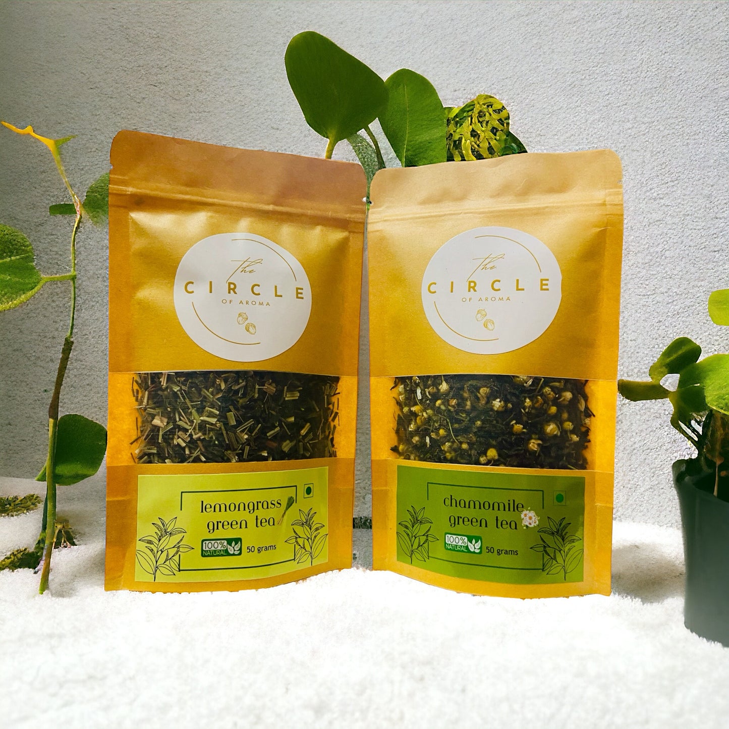 Combo Of 2 Lemongrass, Chamomile 50g (25 Cups) Each Flavour