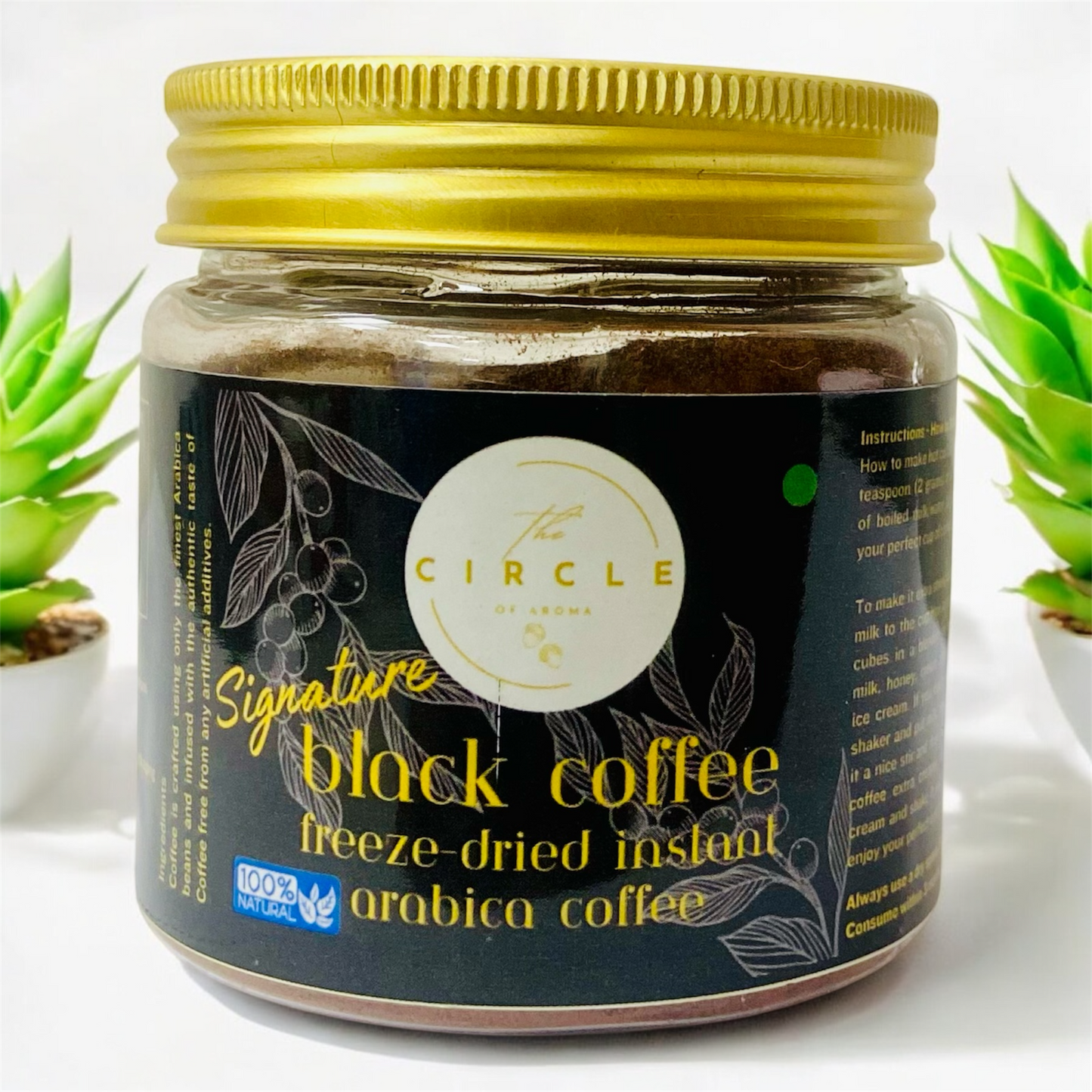 Signature Instant Black Coffee (100 gram, Dark Roast)
