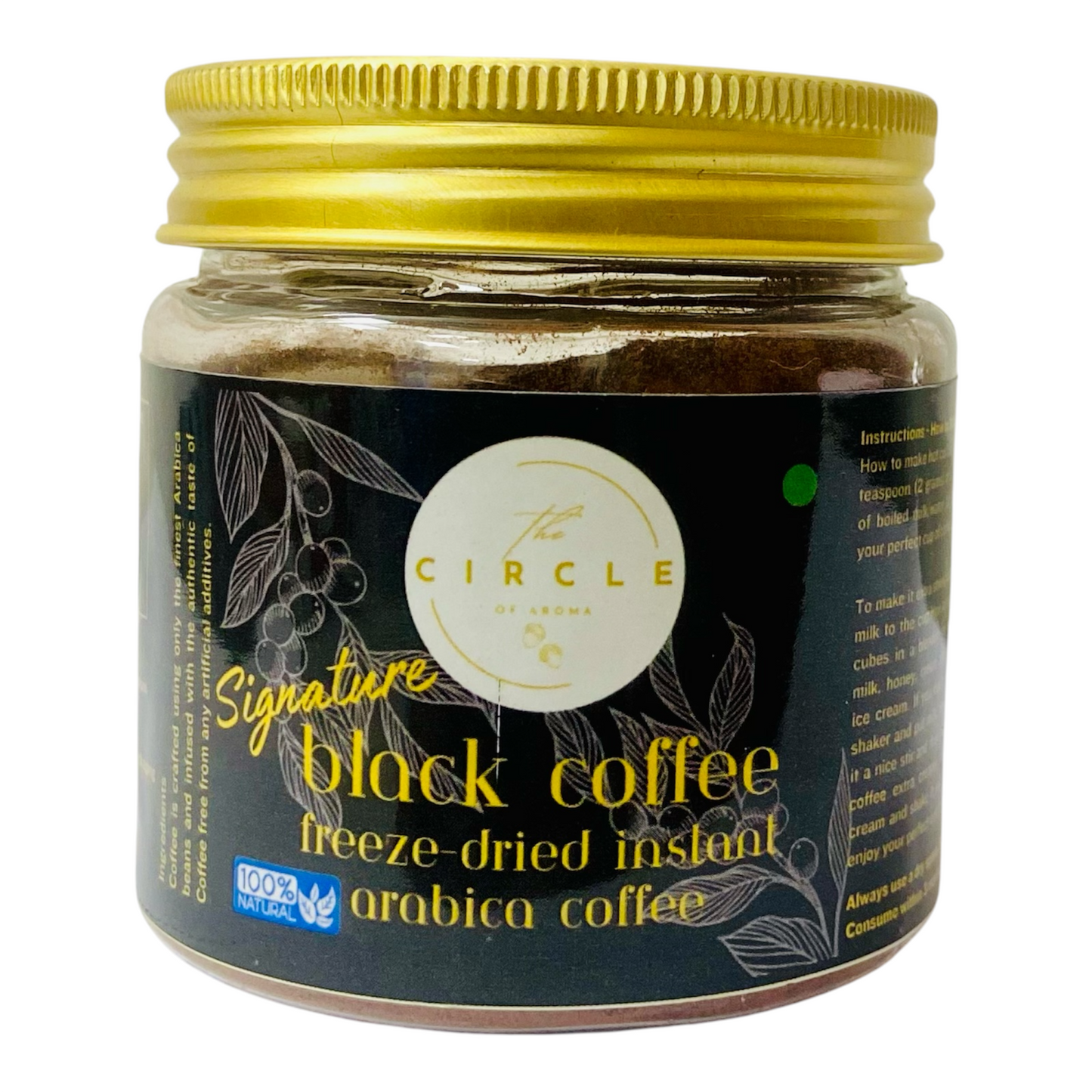 Signature Instant Black Coffee (100 gram, Dark Roast)