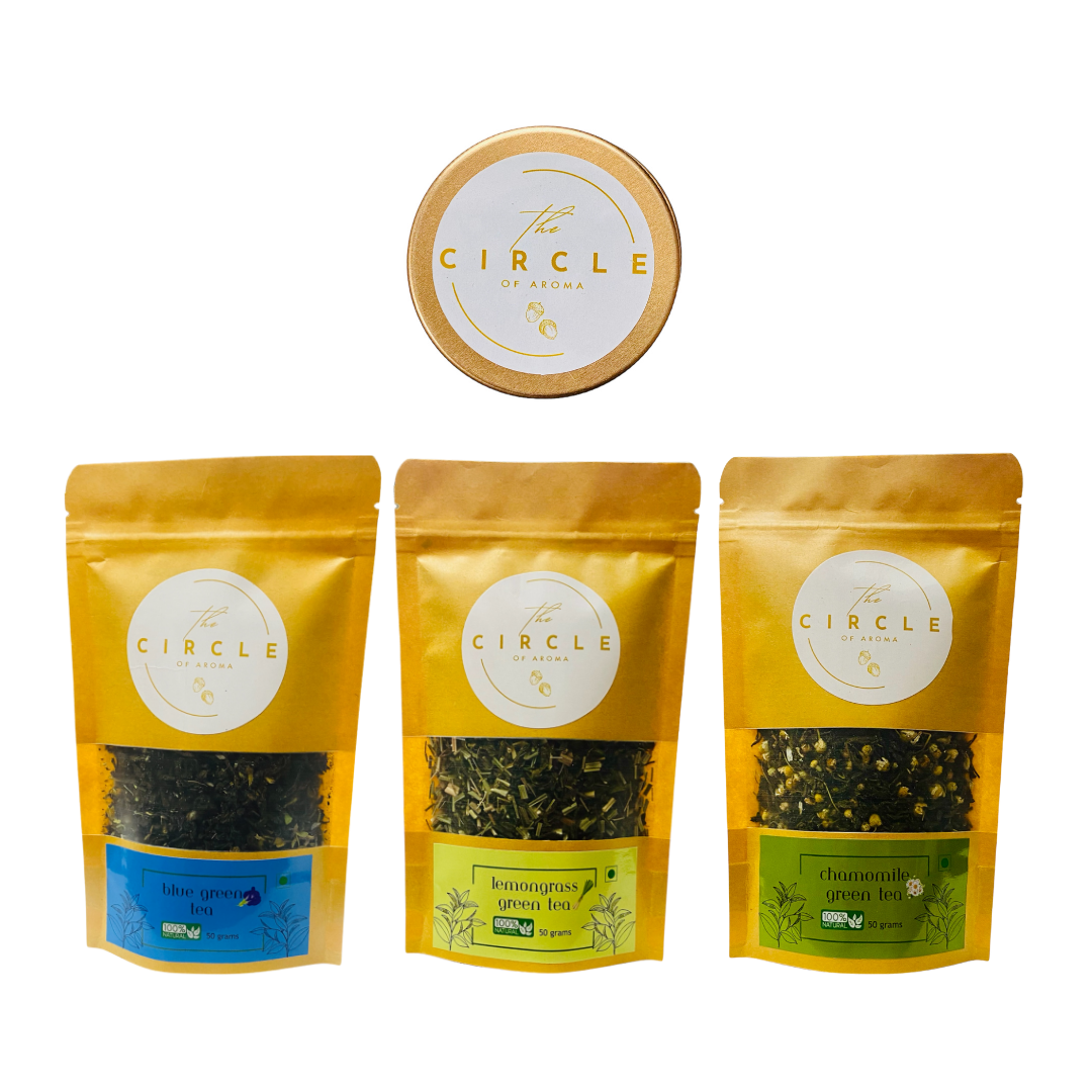 Combo Of 3 Blue Tea, Lemongrass & Chamomile 50g (25 Cups) Each Flavour