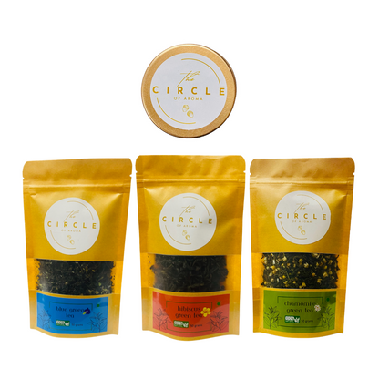 Combo Of 3 Blue Tea, Hibiscus & Chamomile 50g (25 Cups) Each Flavour